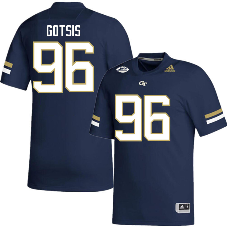 Adam Gotsis Georgia Tech Jerseys,Georgia Tech Yellow Jackets College Football Uniforms-Navy